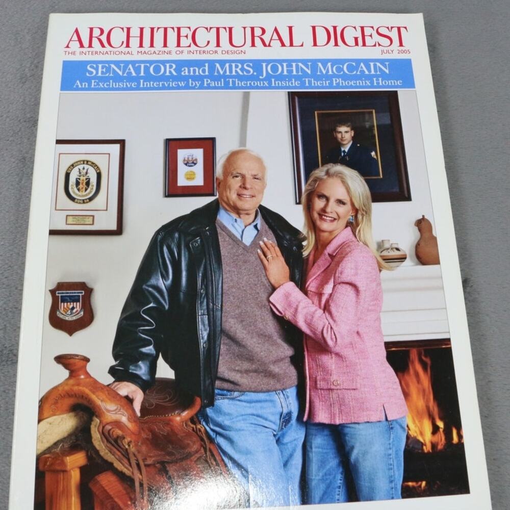Architectural Digest July 2005 John McCain Phoenix Home Interior Design Magazine